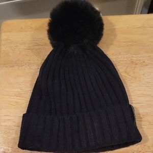 Calvin Klein Black Ribbed Beanie